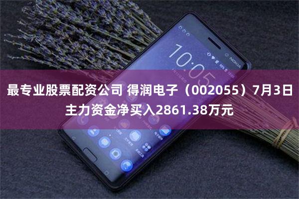最专业股票配资公司 得润电子（002055）7月3日主力资金净买入2861.38万元