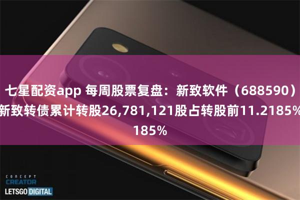 七星配资app 每周股票复盘：新致软件（688590）新致转债累计转股26,781,121股占转股前11.2185%